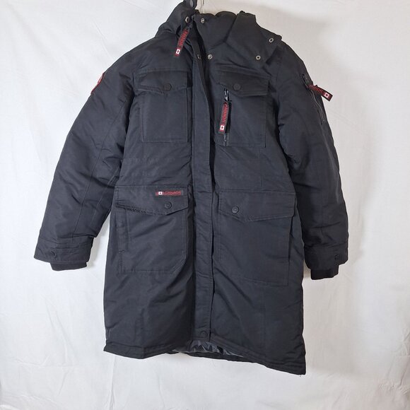 Canada Weather Gear Jackets & Blazers - Canada Weathergear Black Hooded Coat Woman size small